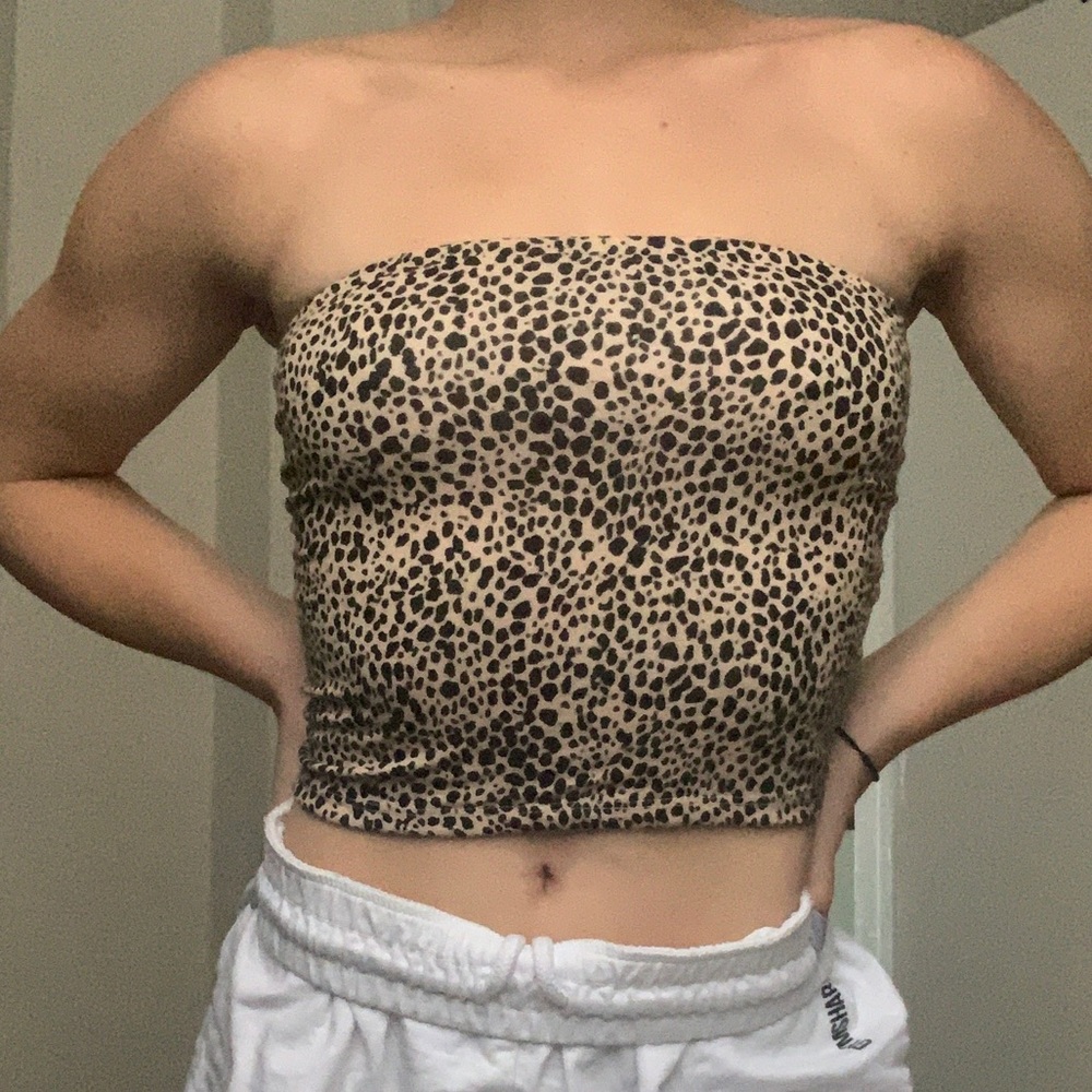 American Eagle Cheetah Print Tube Top